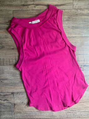 Free People Hot Pink Kate Tank Top